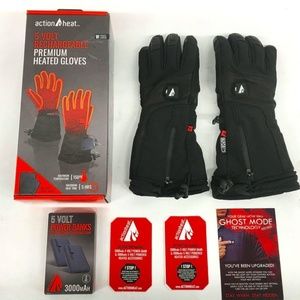 ACTION HEAT 5 VOLT RECHARGEABLE PREMIUM HEATED GLOVES WOMENS LARGE LNIOB